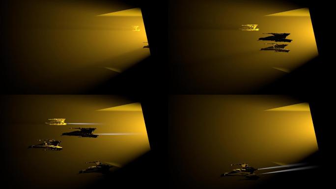 银河舰队的离开特效视频3D电影