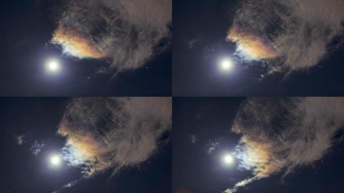 日冕戏剧化天空云层彩虹日环
