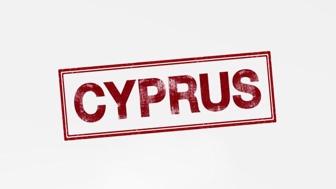 塞浦路斯印章动画盖戳通过认可国外外国