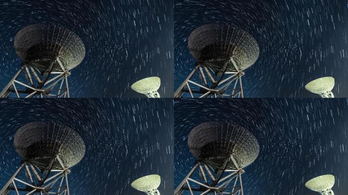 射电望远镜背景视频宣传片星空