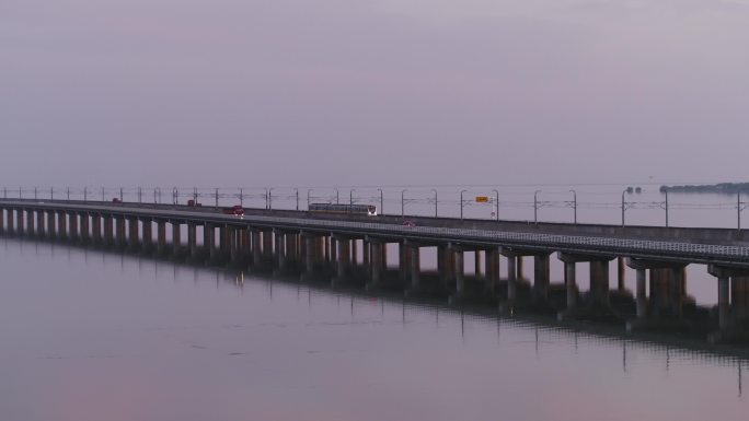 石臼湖 S9号线中景 红霞