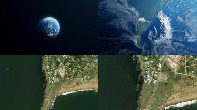 地球缩放到美国纽约市动画