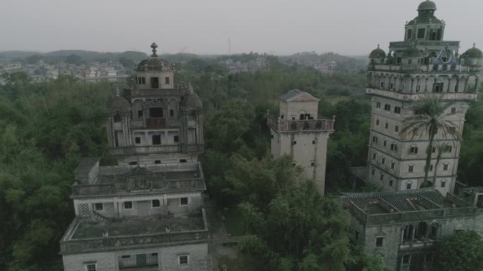 江门宣传片素材锦江里碉楼群中国华侨文化