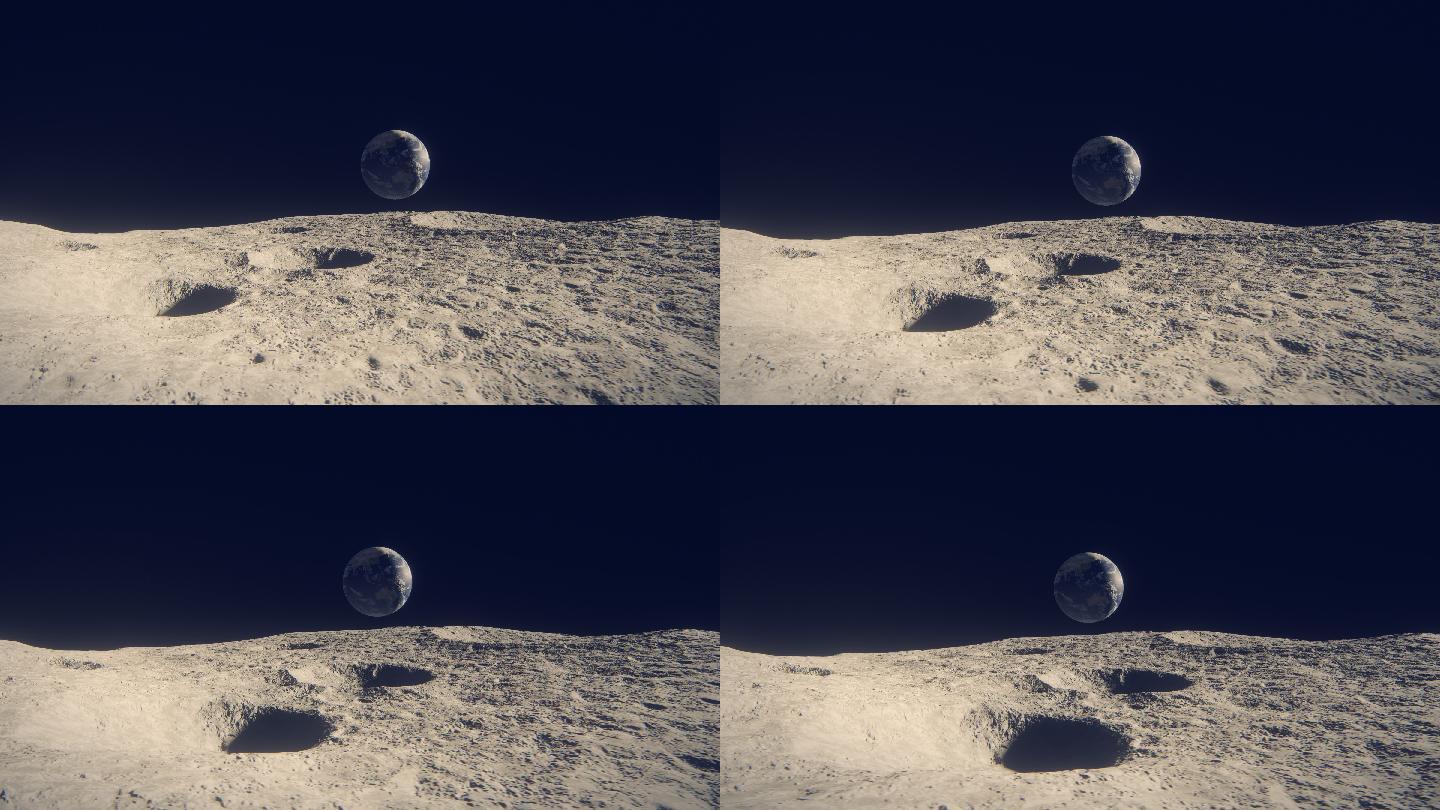 从月球上看地球地月文明登月