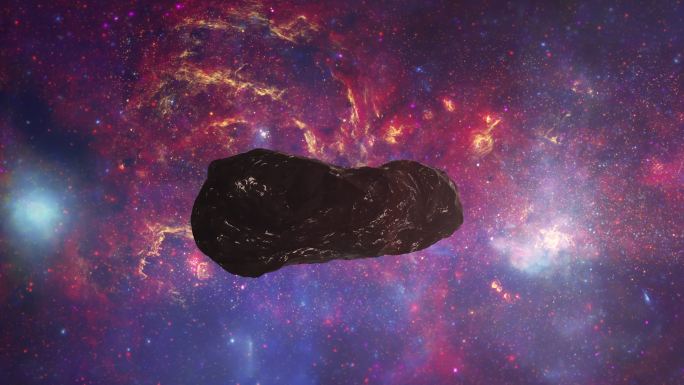 外太空中的小行星科幻星球星体陨石