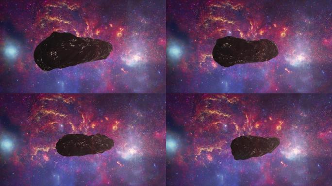 外太空中的小行星科幻星球星体陨石