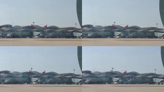 杭州萧山机场 在跑道拍航站楼
