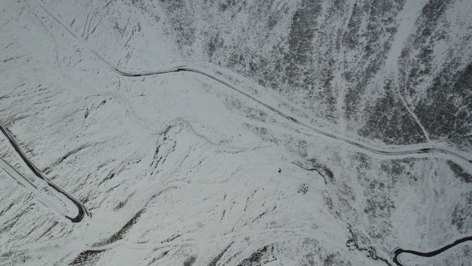 四川巴朗山雪景航拍