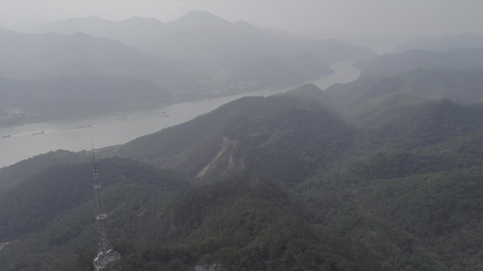 肇庆宣传片素材德庆县航拍岭南水路交通要道