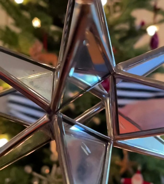 带旋转星的圣诞树素材视频元素