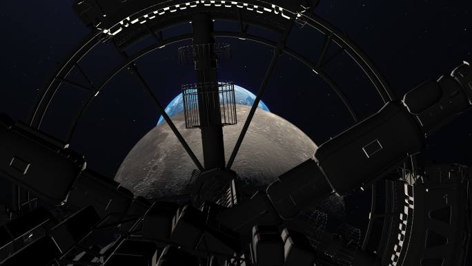 外星飞船抵达地球科幻月亮地月文明
