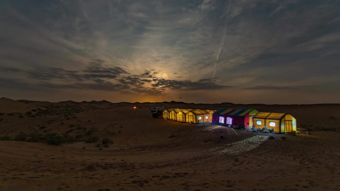 【4K】沙漠露营夜景延时