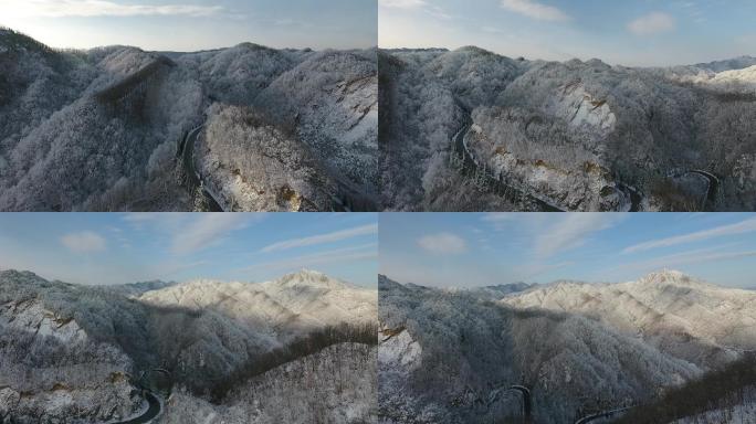 航拍伏牛山滑雪场