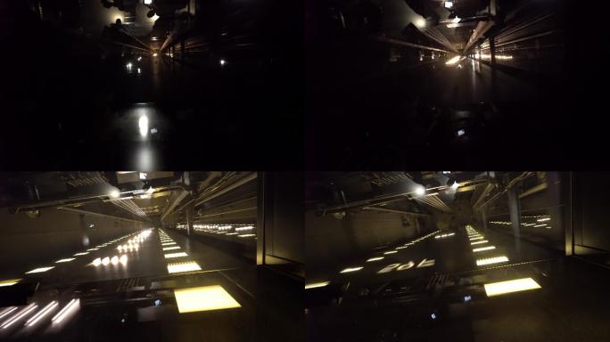 高速电梯上升科技感VR工业AR全息