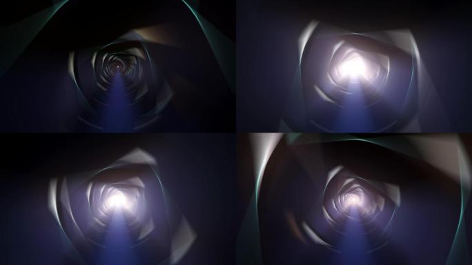 隧道的三维动画科技隧道穿梭时光穿越洞口希