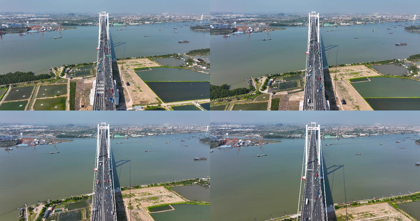 【正版4K素材】广州南沙大桥航拍视频2