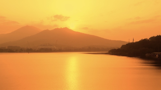 南京城市航拍宣传片素材延时夜景日出夕阳