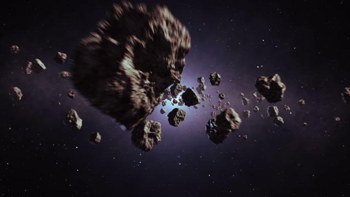 穿越小行星带陨石小行星宇宙