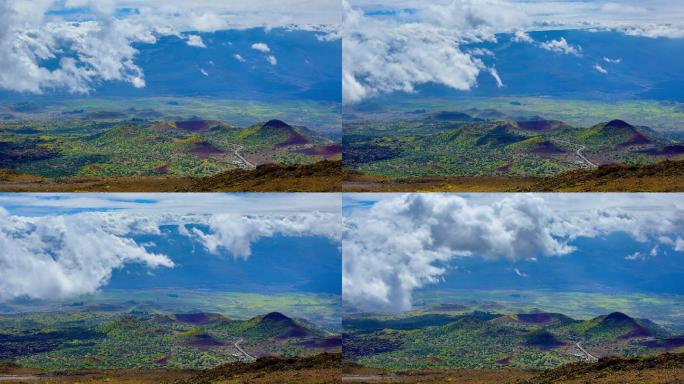 毛纳基亚火山景观风起云涌云海云雾气势磅礴