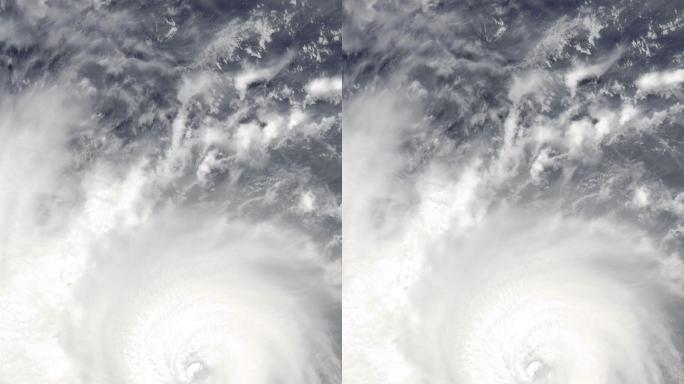 从太空看旋转气旋竖屏视频素材漩涡天灾