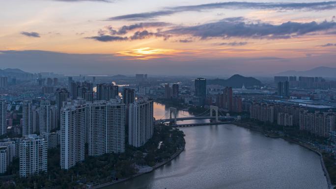 珠海市南屏二桥日转夜延时4K