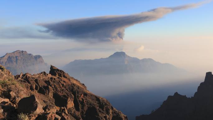 拉帕尔马火山自然现象生态大自然