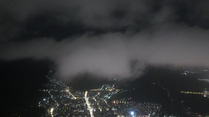 台州温岭夜景延时摄影航拍DJI_0586