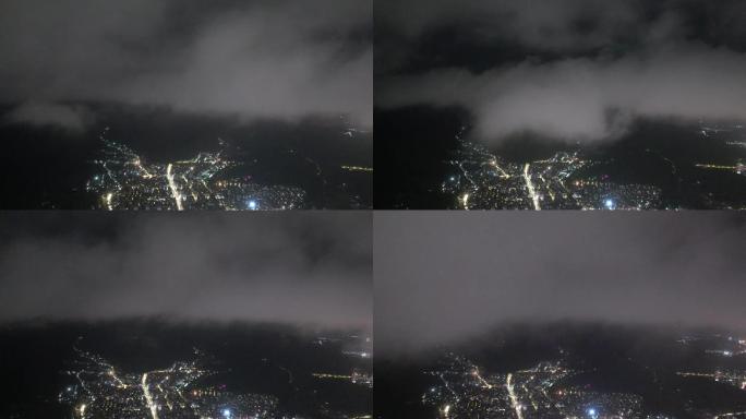 台州温岭夜景延时摄影航拍DJI_0586