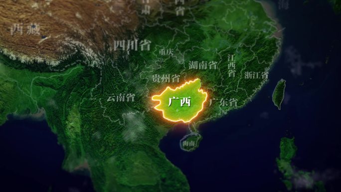 广西省地图AE模板
