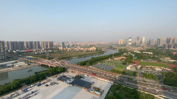 实拍佛山市桂江大桥空镜头素材