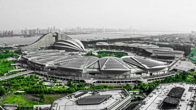 武汉市国际博览中心航拍