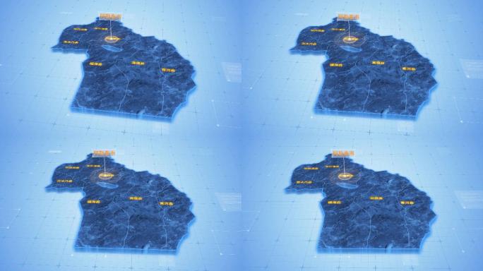 阿勒泰地区阿勒泰市三维科技地图ae模板