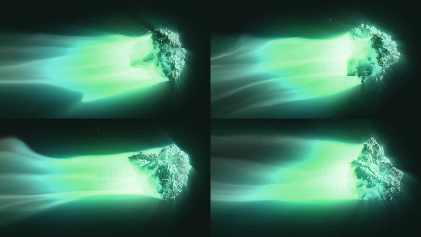 带喷流的彗星核陨石