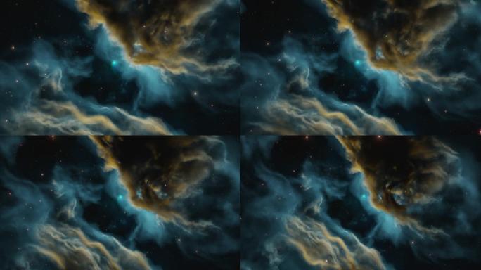 深空彩色星云星际穿越黑洞虫洞科技科幻