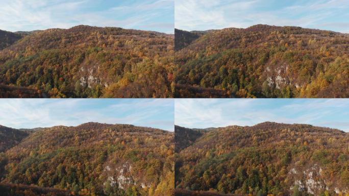 秋天大自然秋季山川山峰山谷