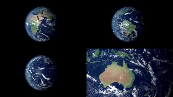 地球360度旋转和变焦