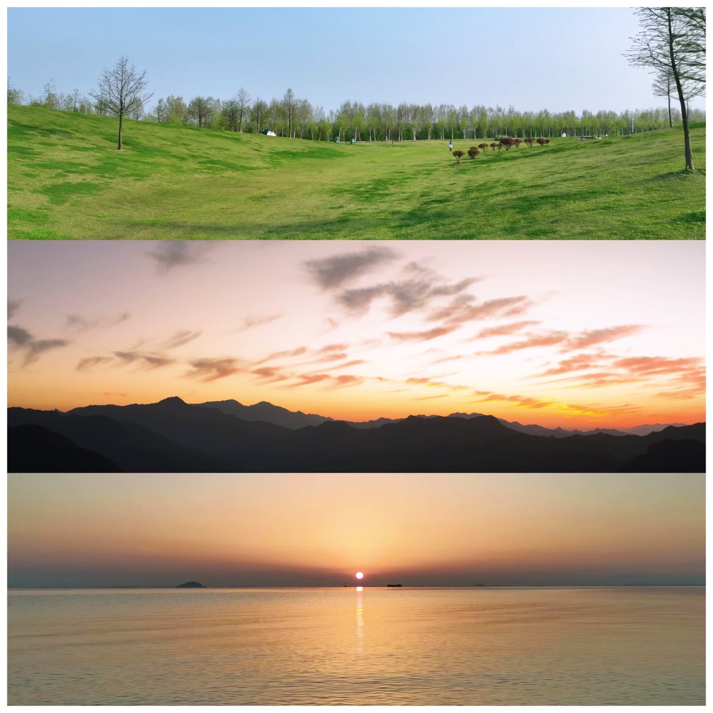 山川湖泊森林云海景观大道草原晚霞日落