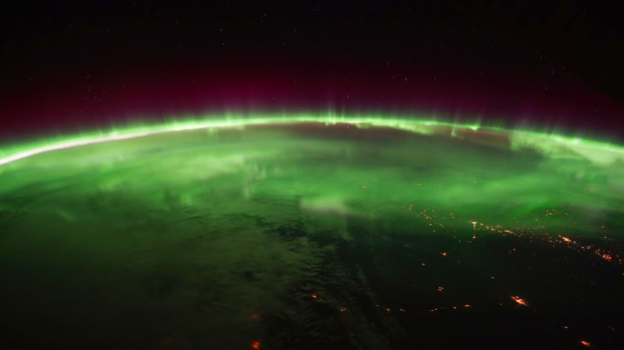 北极光星球球体光效表面地面神秘科幻