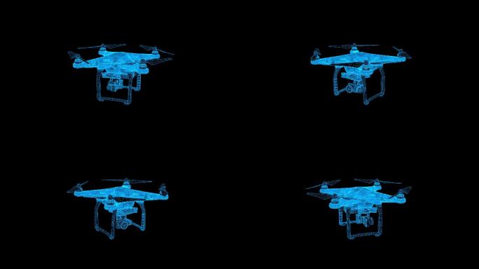 科技线框无人机