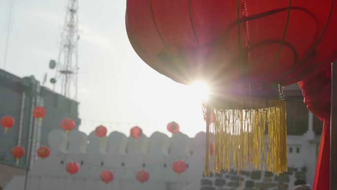 元宵红色元素灯笼中国文化