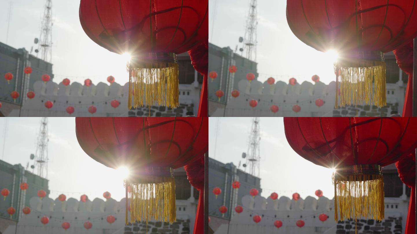 元宵红色元素灯笼中国文化