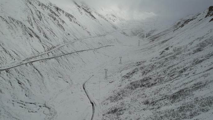 四川巴朗山雪景航拍