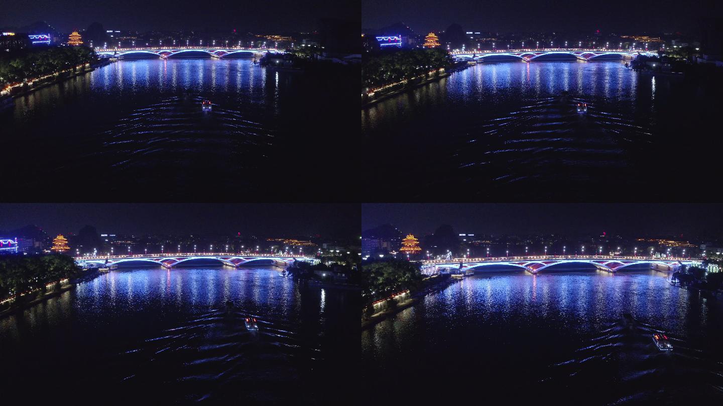 4K原素材-航拍桂林解放桥