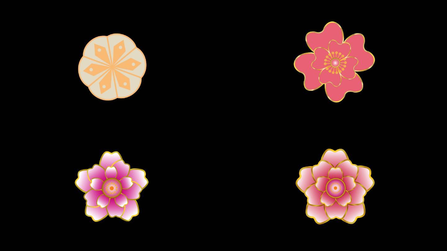 中国风元素装饰图案背景素材各种花瓣