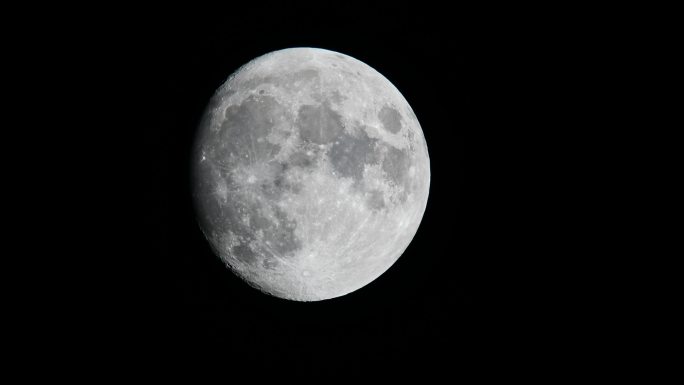 满月太空月表陨石坑视频素材