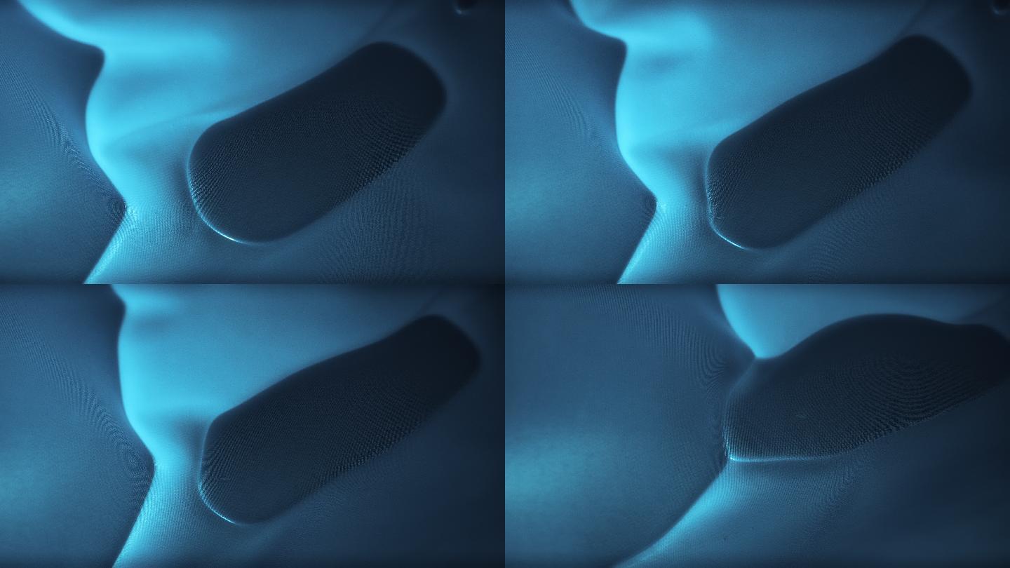 蓝色织物上的水泡视频素材