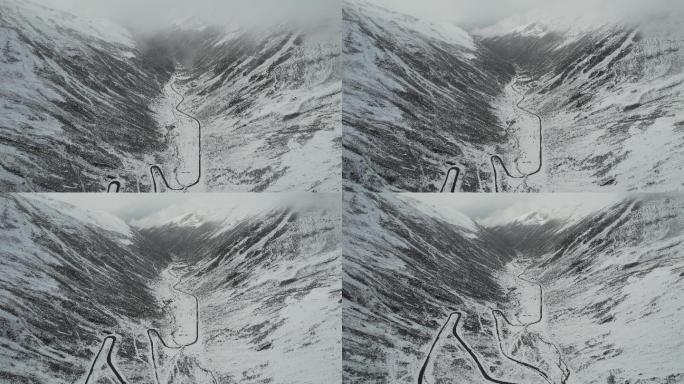 四川巴朗山雪景航拍