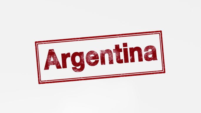 阿根廷印章动画特效动画合成元素盖印全息素