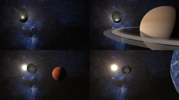 穿越太阳系特效视频