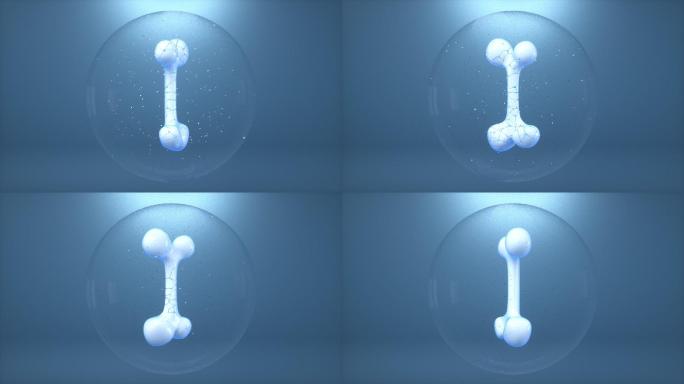 抽象受伤缺钙裂痕骨头骨骼修复恢复动态视频
